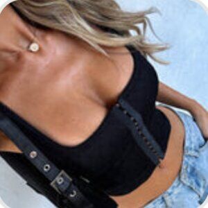 White Fox Boutique bustier corset tank XS